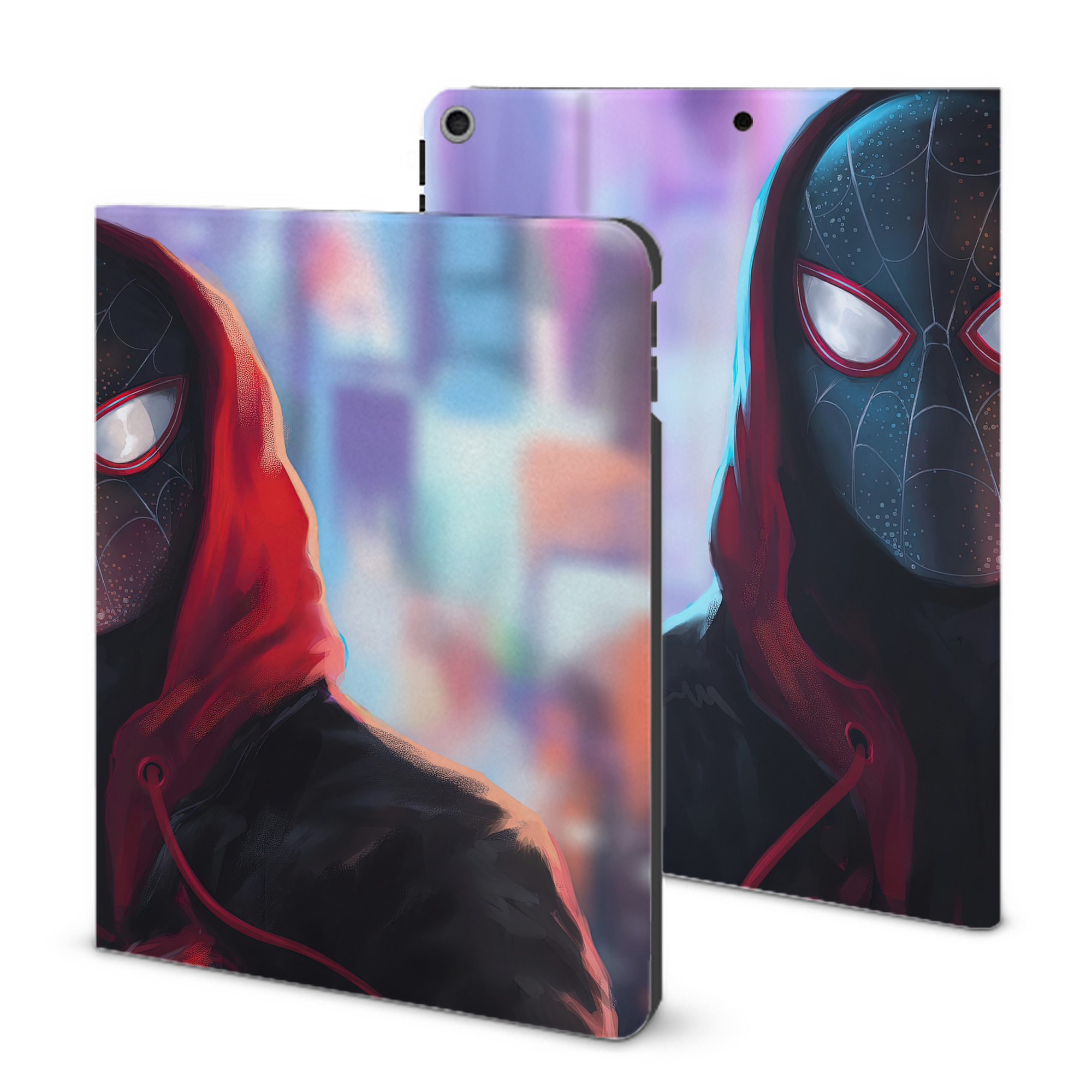 （画像用） Spider Man スパイダーマン IPad ケース ブック型 PUレザー TPU 耐衝撃 軽量 薄型 ペン収納なし 全面保護 IPad 各モデル対応